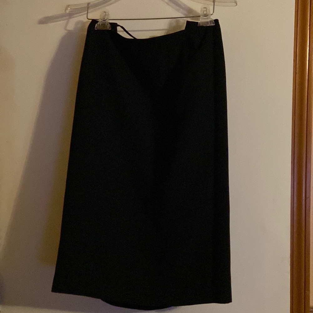 Black and white skirt suit